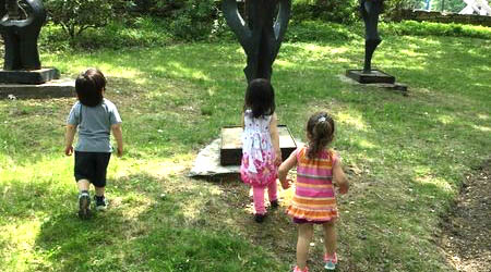 ECS children explore the outdoors